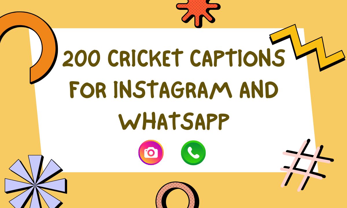 200 CRICKET CAPTIONS FOR INSTAGRAM AND WHATSAPP